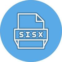 icono de formato de archivo sisx vector