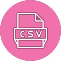 Csv File Format Icon vector