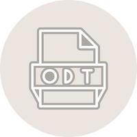 Odt File Format Icon vector