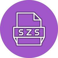 Szs File Format Icon vector