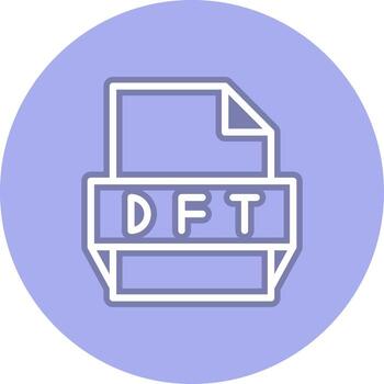 Dft File Format Icon vector