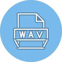 icono de formato de archivo wav vector