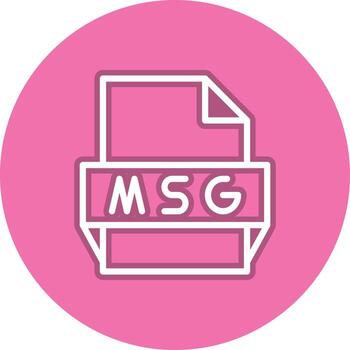 Msg File Format Icon vector