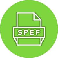 icono de formato de archivo spef vector