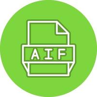 icono de formato de archivo aif vector