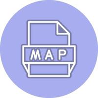 icono de formato de archivo de mapa vector