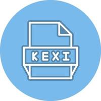 icono de formato de archivo kexi vector
