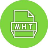 icono de formato de archivo mht vector