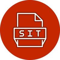 Sit File Format Icon vector