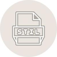 Stil File Format Icon vector