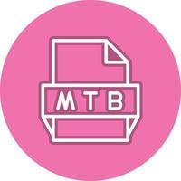 Mtb File Format Icon vector