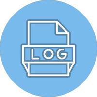 Log File Format Icon vector