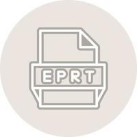 icono de formato de archivo eprt vector