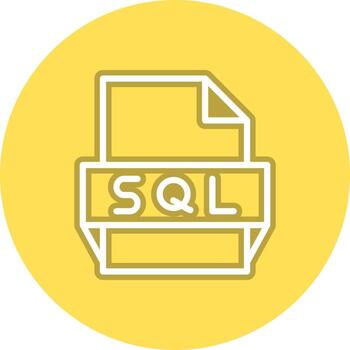 icono de formato de archivo sql vector