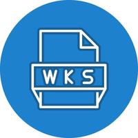 Wks File Format Icon vector