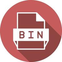 icono de formato de archivo bin vector