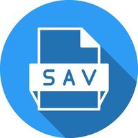 icono de formato de archivo sav vector