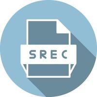 icono de formato de archivo srec vector