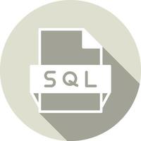 icono de formato de archivo sql vector