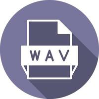 icono de formato de archivo wav vector