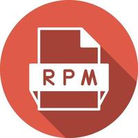 icono de formato de archivo rpm vector