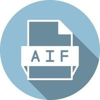 icono de formato de archivo aif vector