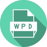 icono de formato de archivo wpd vector