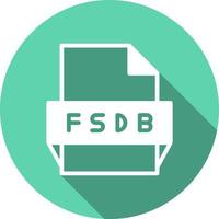 Fsdb File Format Icon vector