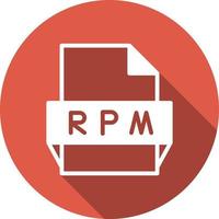 icono de formato de archivo rpm vector