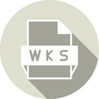 icono de formato de archivo wks vector