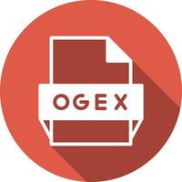 icono de formato de archivo ogex vector