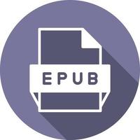 icono de formato de archivo epub vector