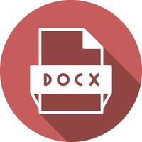 icono de formato de archivo docx vector