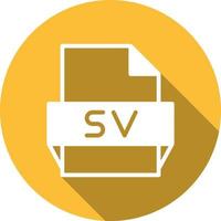 icono de formato de archivo sv vector