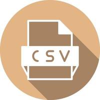 icono de formato de archivo csv vector