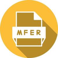 icono de formato de archivo mfer vector