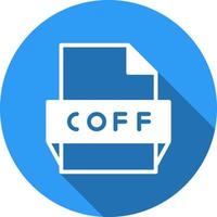 icono de formato de archivo coff vector