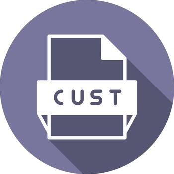 Cust File Format Icon vector