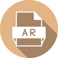 icono de formato de archivo ar vector