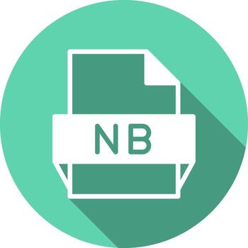 Nb File Format Icon vector
