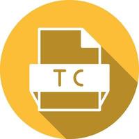 icono de formato de archivo tc vector