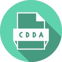 icono de formato de archivo cdda vector