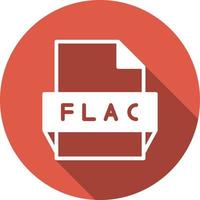 icono de formato de archivo flac vector