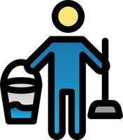 Cleaning Man Vector Icon Design