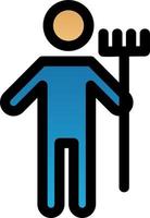 Man Holding Mop Vector Icon Design