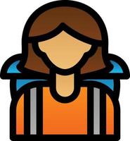 Woman Traveller Vector Icon Design