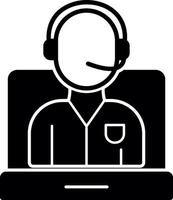 Online Call Center Vector Icon Design