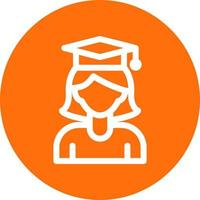 diseño de icono de vector de dama graduada