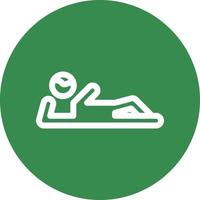 Lying Down Vector Icon Design