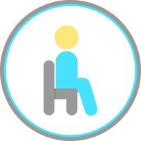 Sitting Vector Icon Design